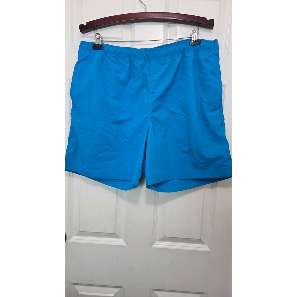 NEW Lands' End Swim Trunks Mens L 36-38 Blue Performance Quick Dry Board Shorts
